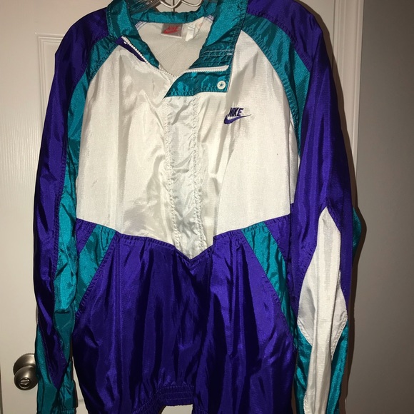 nike windbreaker blue and purple